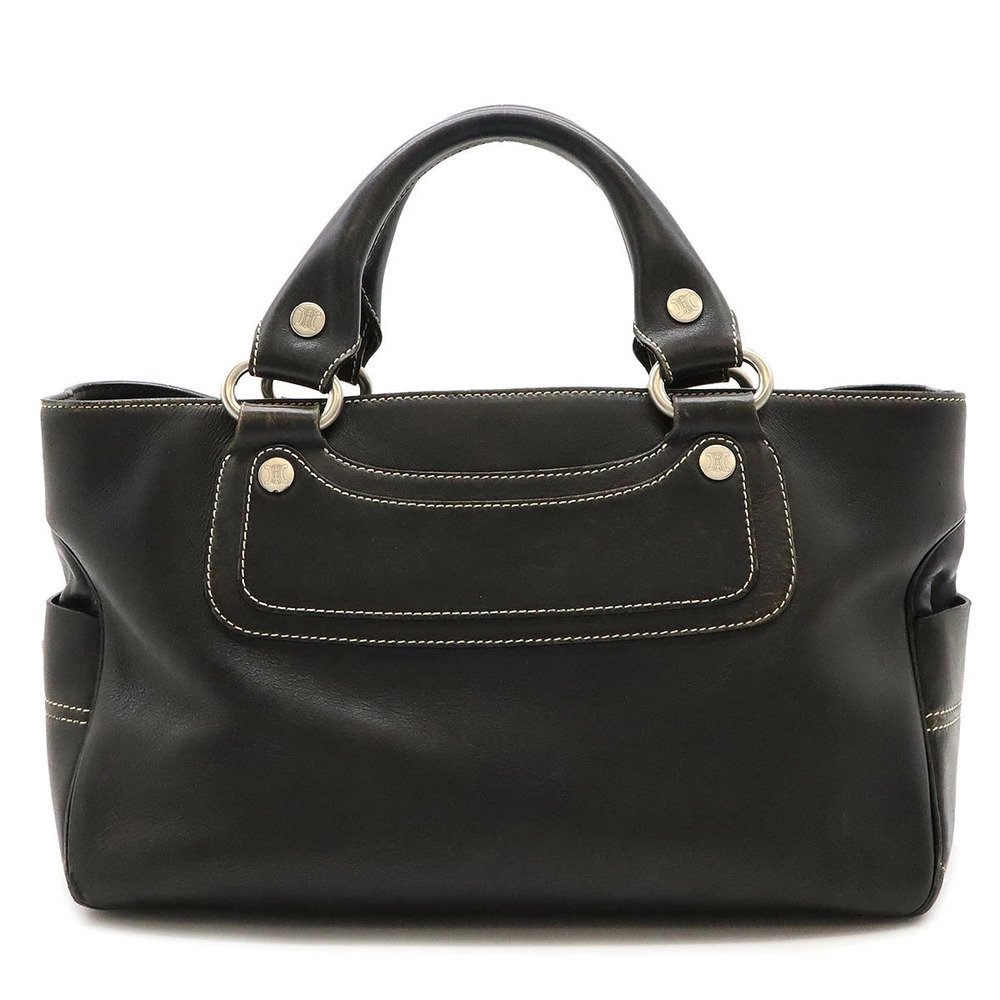 Celine Boogie Bag Handbag Leather Black